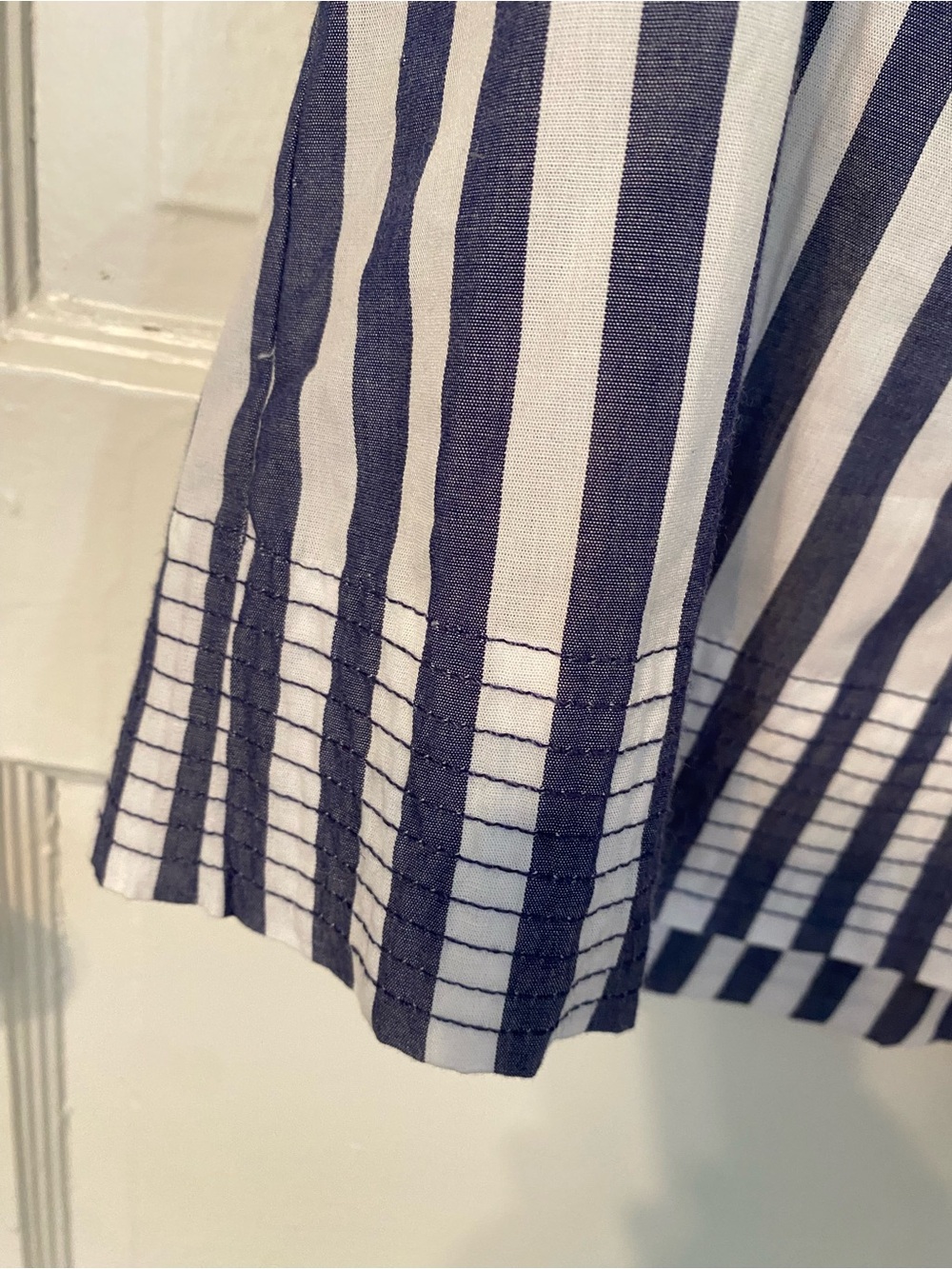 Anthropologie Darcey Popover Swing Top Navy & White Stripe - Picture 5 of 11